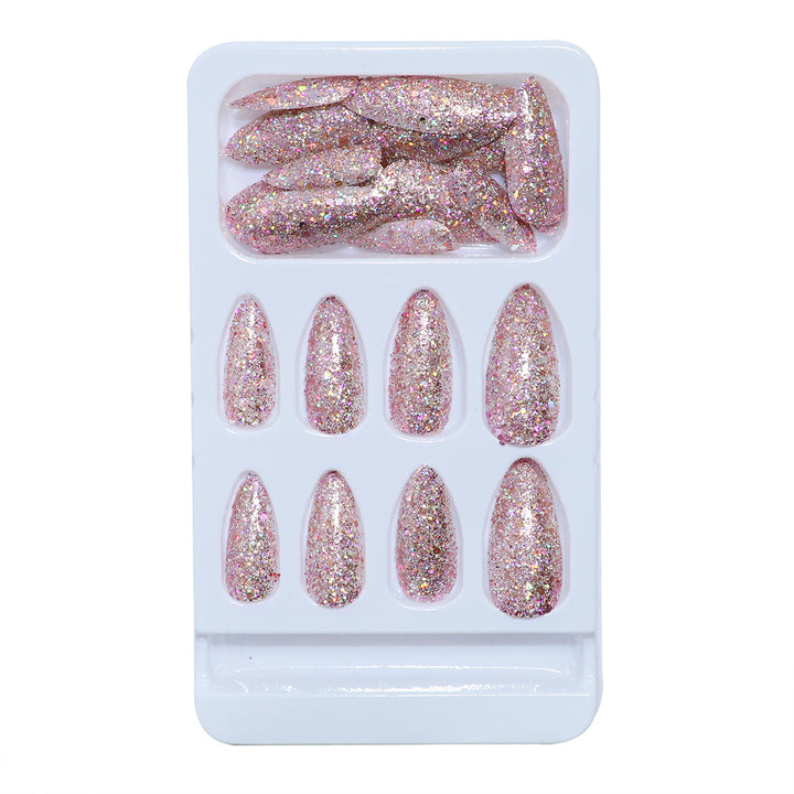 Glitzerndes Stiletto Press-On Nagel Set Karnz