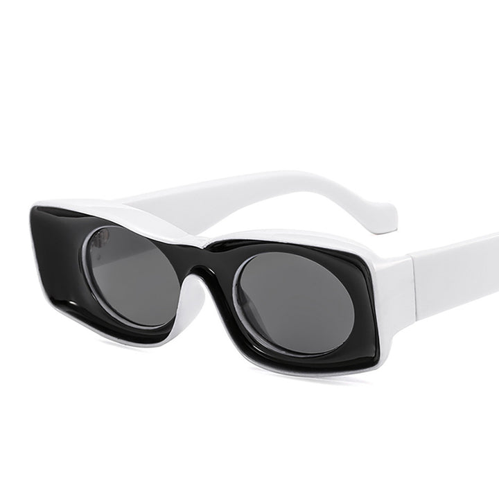 Moderne Statement Block Rahmen Sonnenbrille