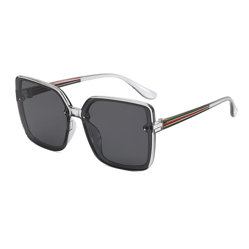 Damen Oversized-Quadrat-Sonnenbrille mit kontrastierendem Rahmen Karnz