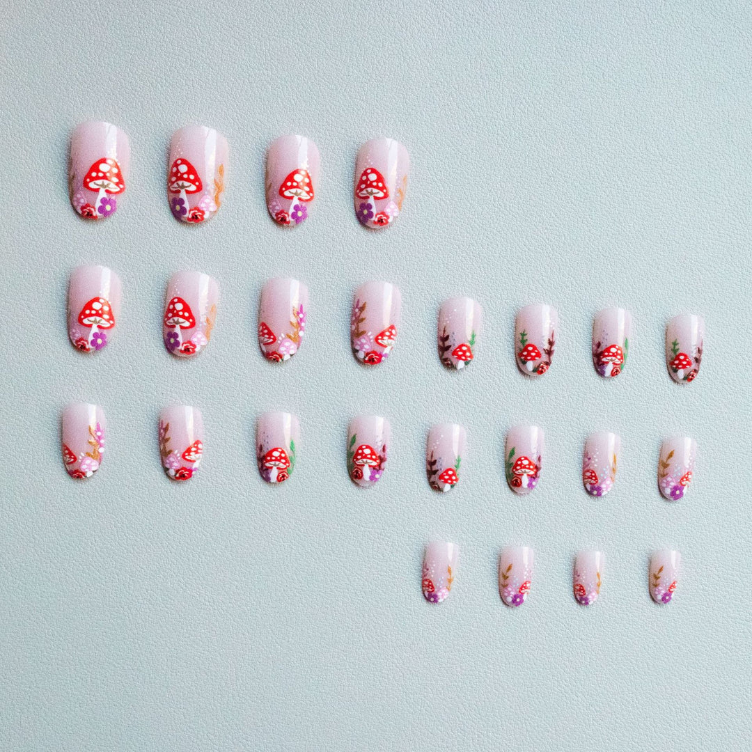 Verspielt Pilz Nagelkunst Set