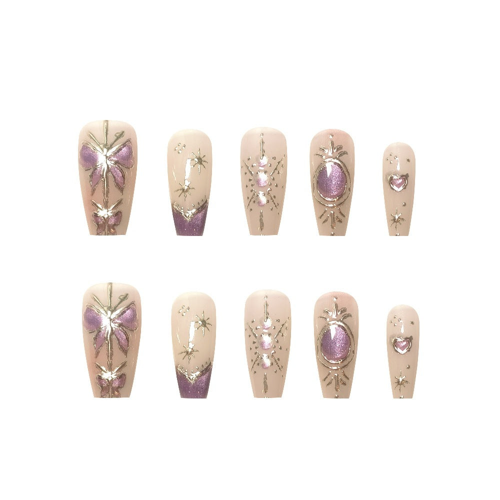 Künstlerische Press-On Nagelkunst Extensions Karnz