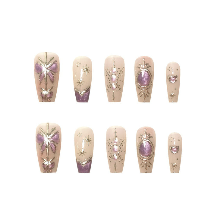 Künstlerische Press-On Nagelkunst Extensions Karnz