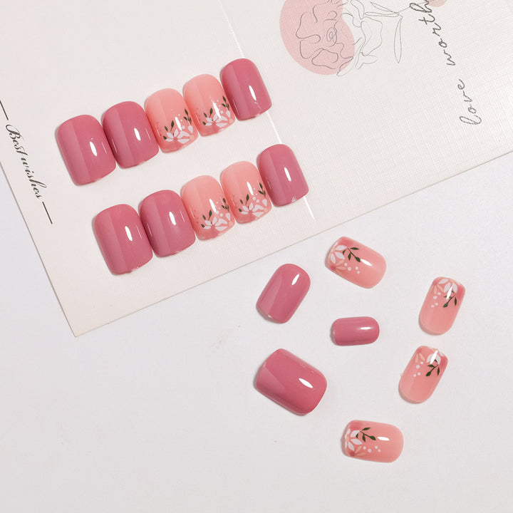 Künstlerisches florales Nageldesign Press-On Set Karnz