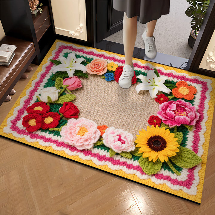 Blumenmuster Eingangsmatte