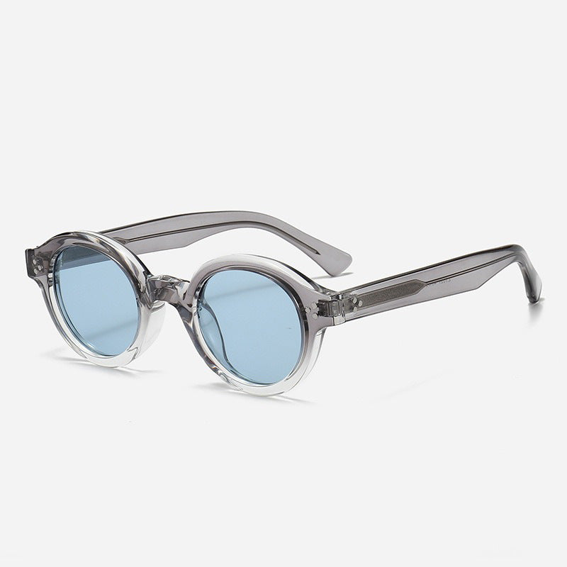 Damen Modische Rund-Sonnenbrille mit stilvollen Akzenten Karnz