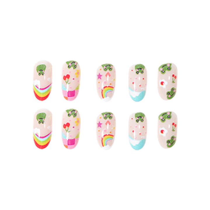 Künstlerisches Press-on-Nageldesign Karnz