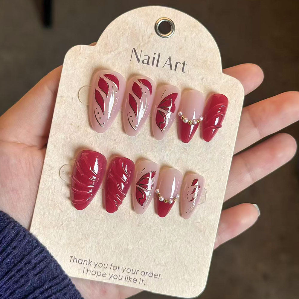 Elegantes Press-On-Nagelset Karnz