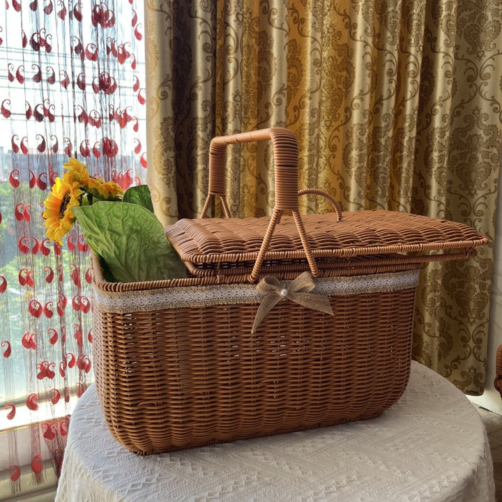 Eleganter Geflochtener Picknickkorb Karnz