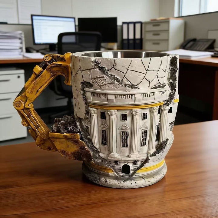 Kreativer Bauarbeiter Becher Karnz