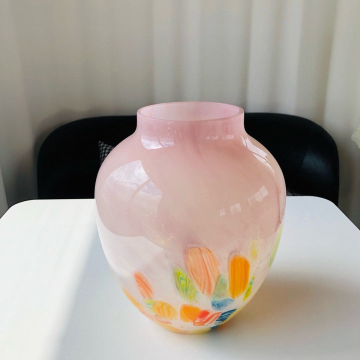 Künstlerische dekorative Glasvase