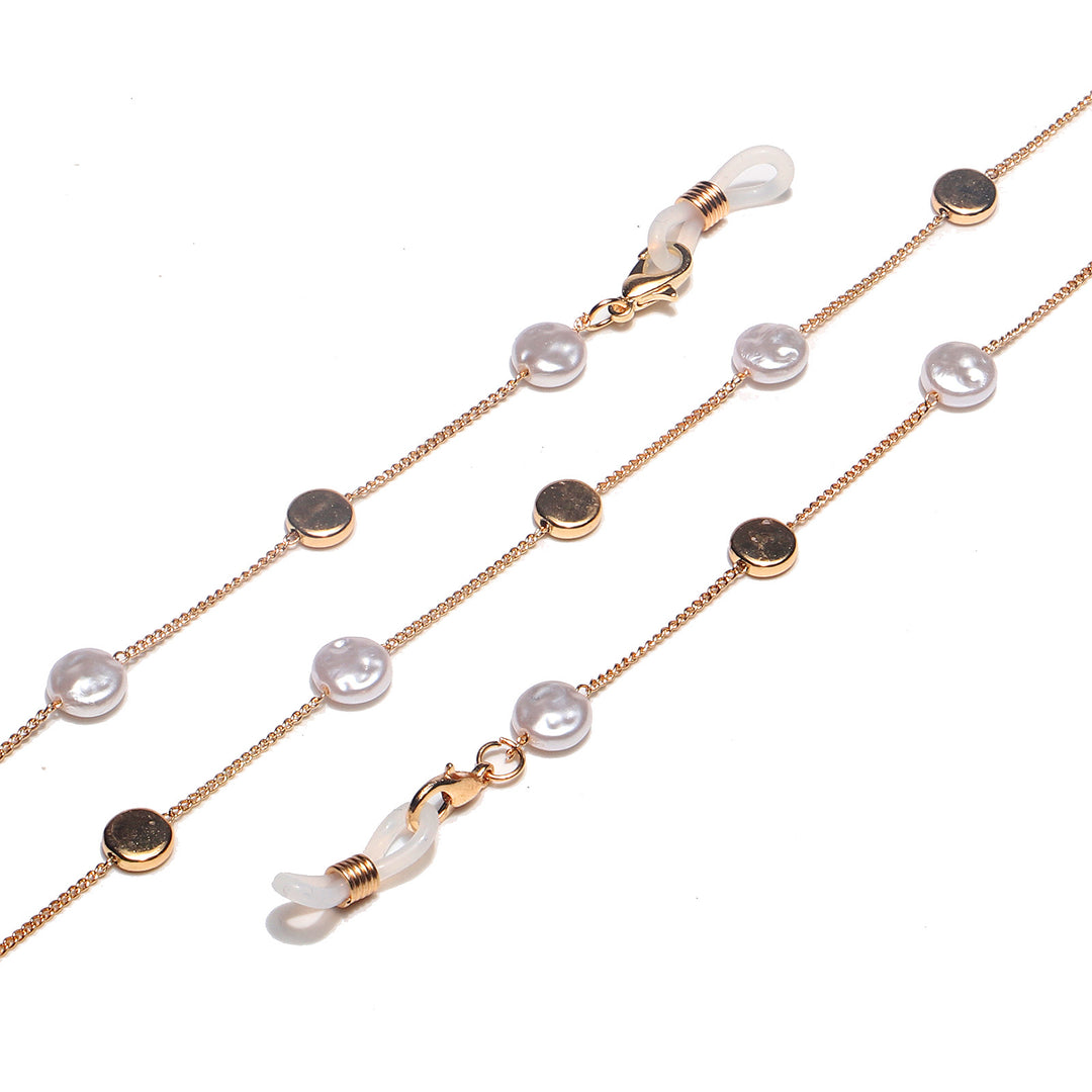 Perlen- und Metall-Brillenhalter-Kette Karnz