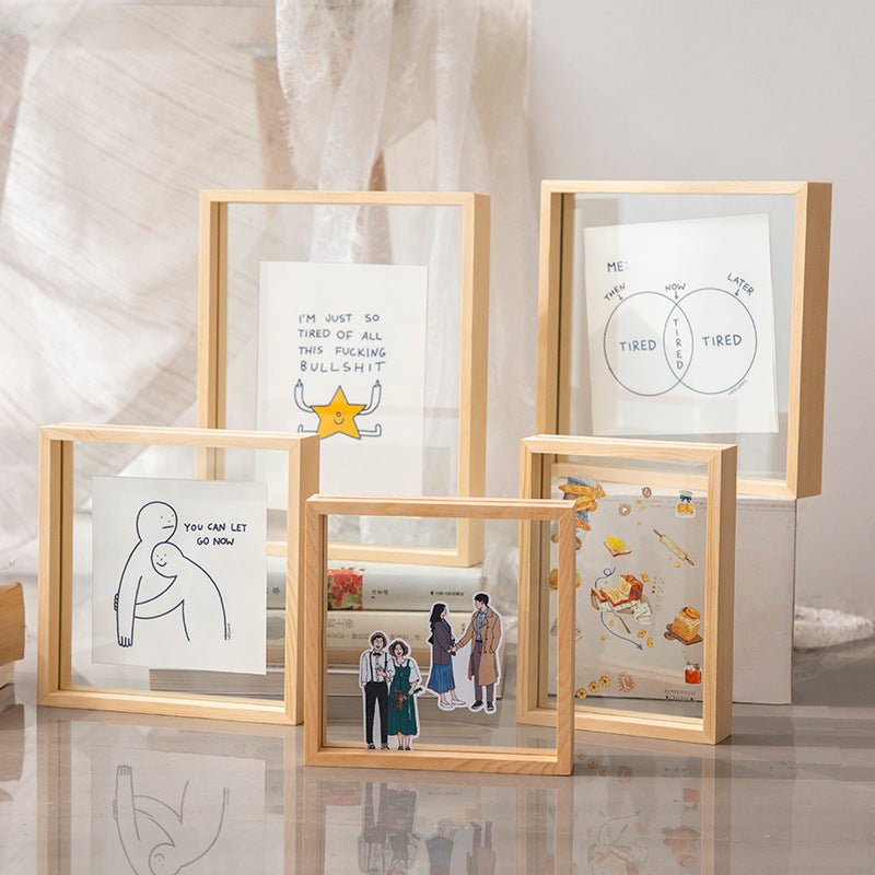 Künstlerischer Glasdisplayrahmen für Wohnkultur