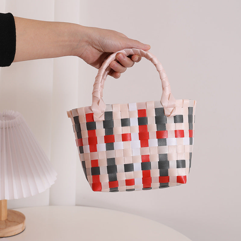Damen Geflochtene Tragetasche mit modischem Design Karnz