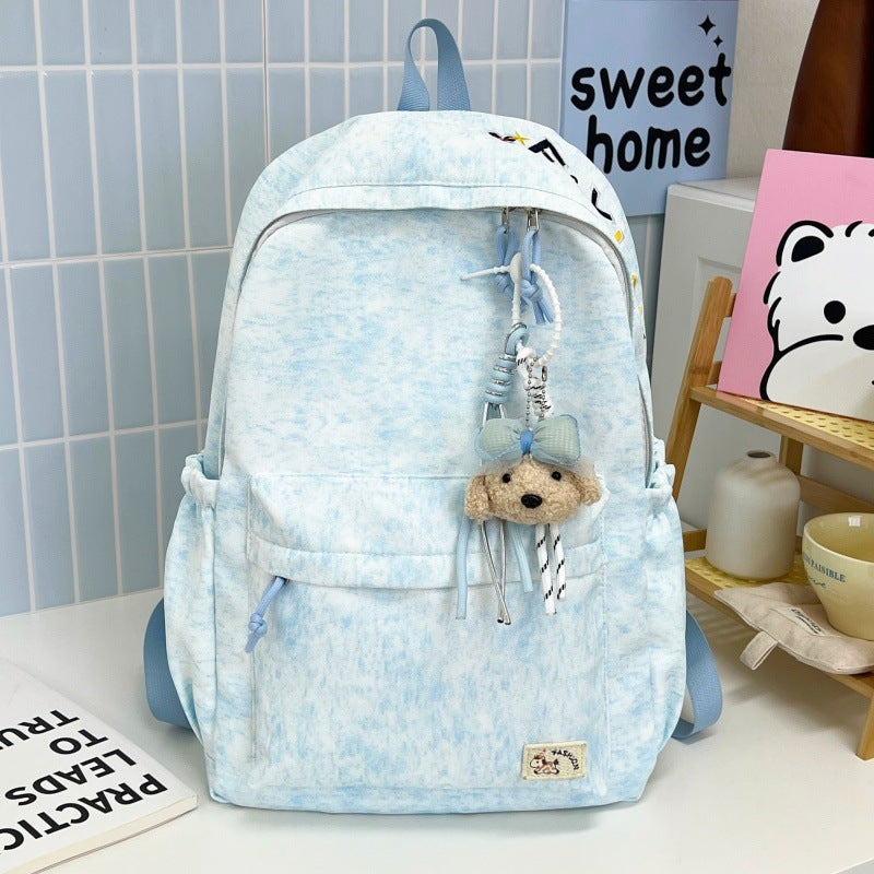 Lässiger weicher Stoff Rucksack mit süßem Charm Karnz