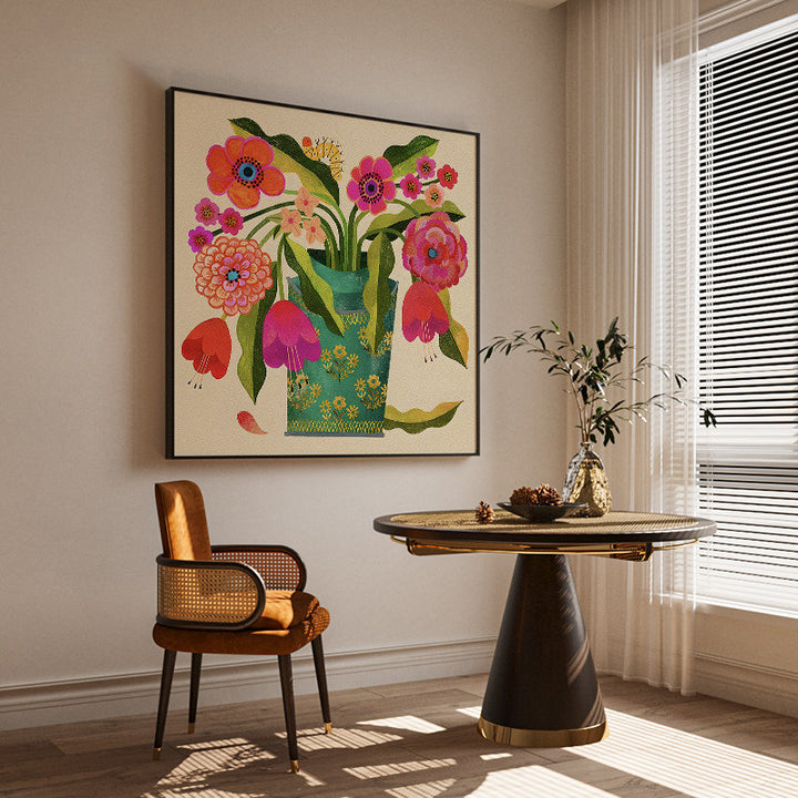 Dekorative Blumen Leinwand Kunstwerk