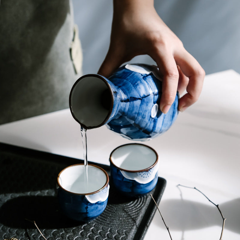 Japanische Sakura Handgefertigte Keramische Sake-Sets | Karnz