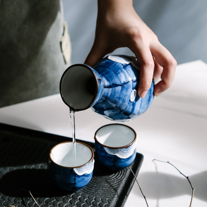 Japanische Sakura Handgefertigte Keramische Sake-Sets | Karnz