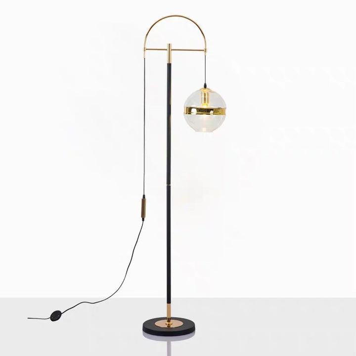 Moderne minimalistische Stehlampe mit Globenschirm