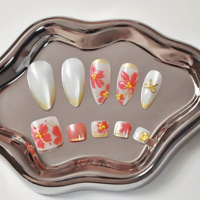 Florale Kunst Nagelset Karnz