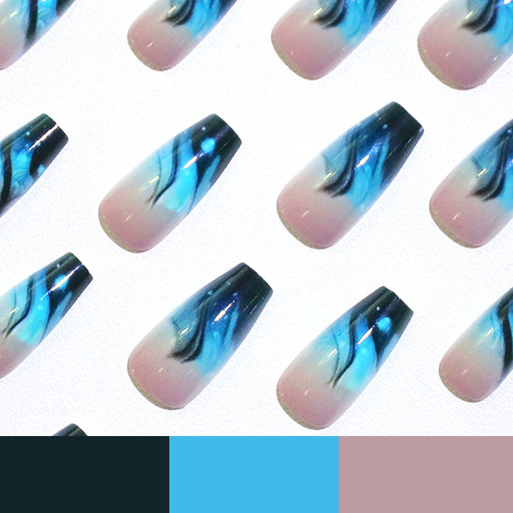 Künstlerische Lange Acrylnagelverlängerungen Karnz
