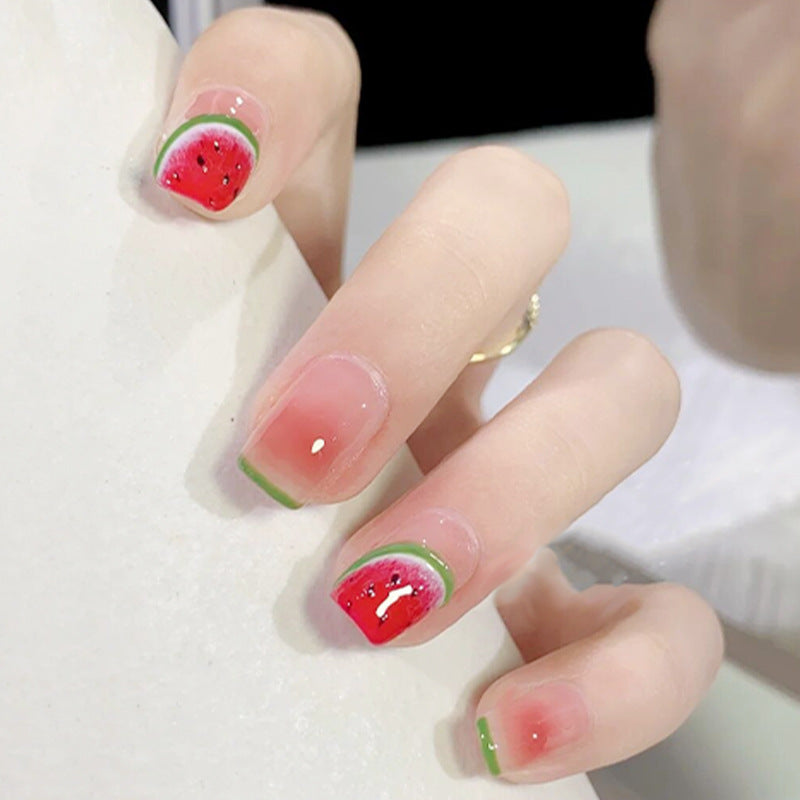 Kreatives Kunstnagelset mit Wassermelonen-Motiv Karnz