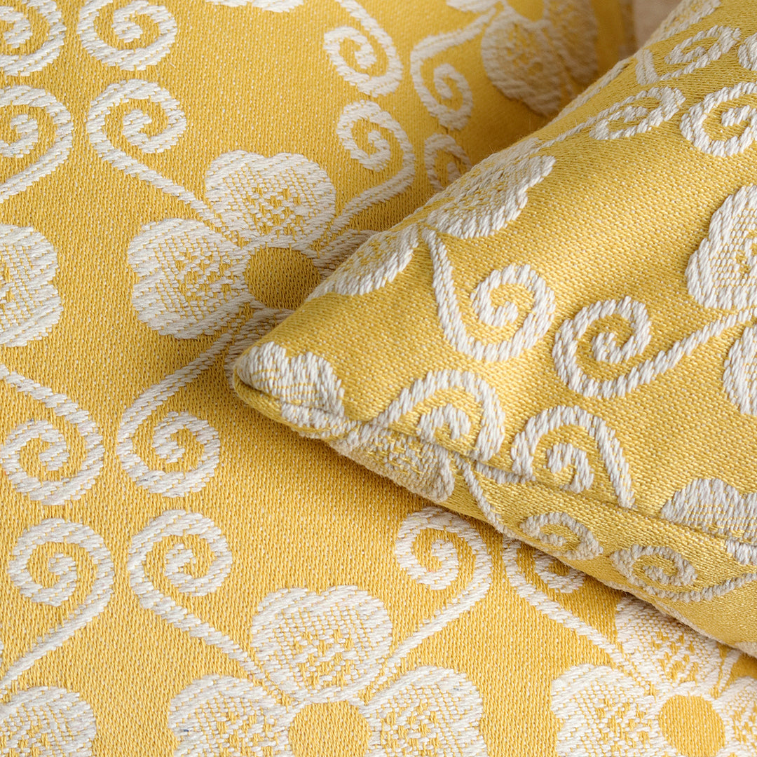 Quadratisches besticktes florales Jacquard-Dekorationskissenbezug