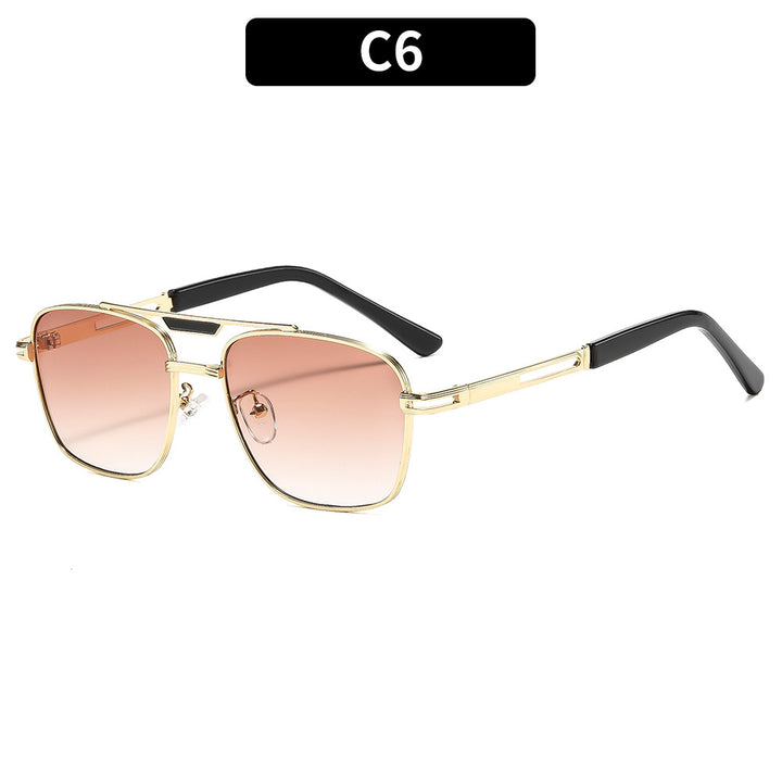 Elegante geometrische quadratische Rahmen-Sonnenbrille