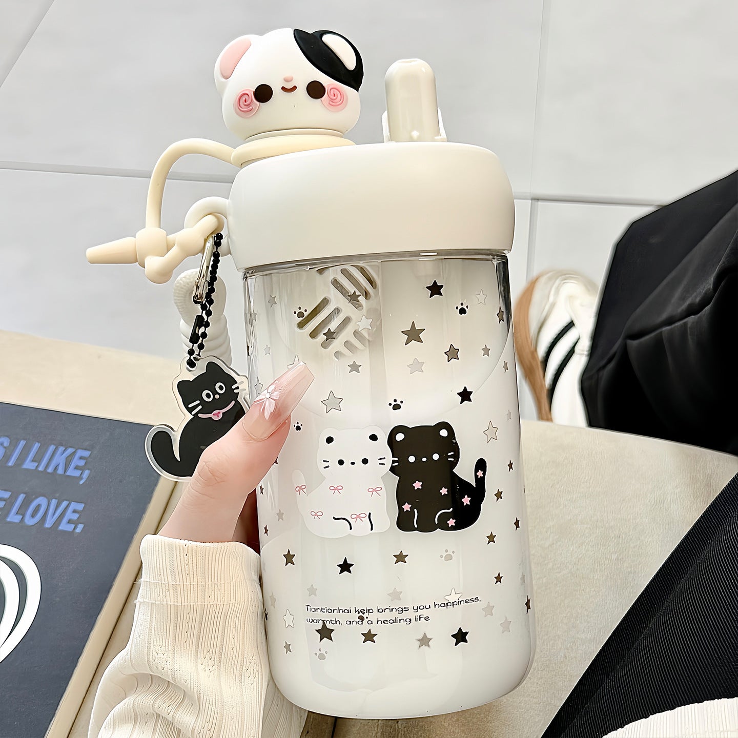Damen Trinkflasche mit lustigem Design Karnz