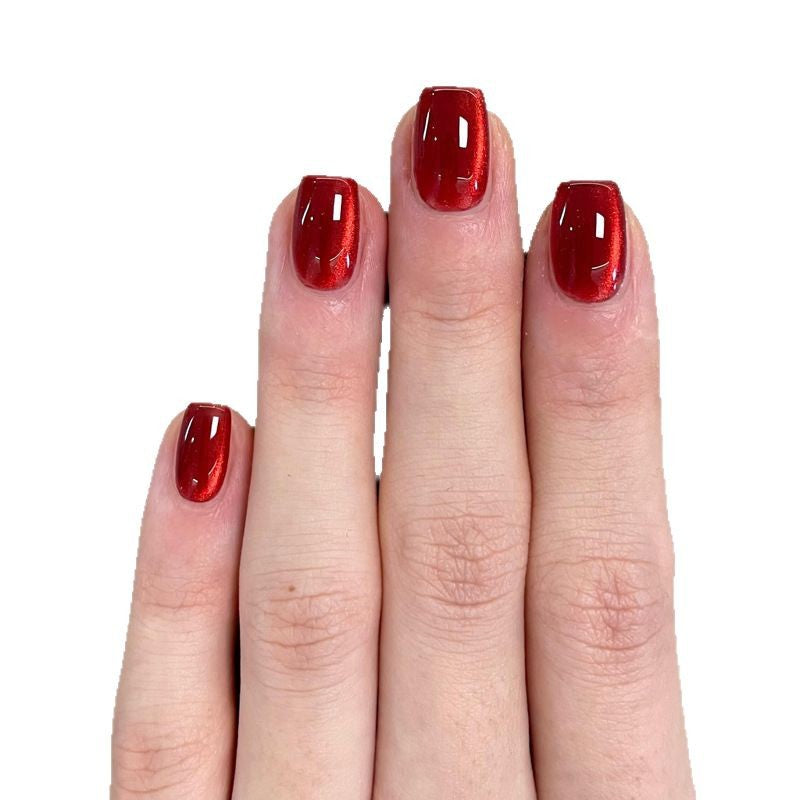 Glänzendes rotes Press-On-Nagel-Set Karnz