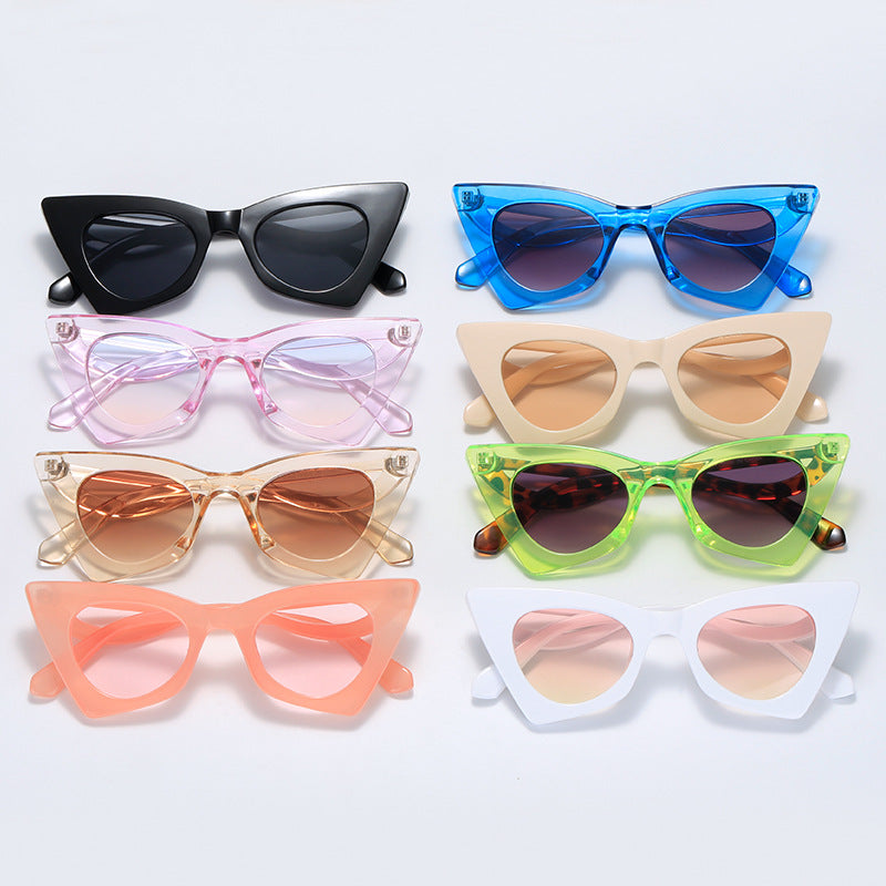 Damen Modische Katzenaugen Sonnenbrille im Fashion-Stil Karnz