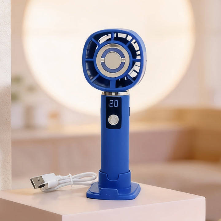 Damen Tragbarer Mini-Lüfter mit USB-Ladefunktion und stylischem Design Karnz