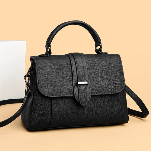 Elegante Leder Top Handle Handtasche Karnz