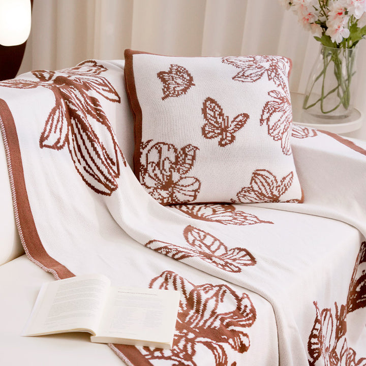 Damen Dekorative Wurfdecke mit floralem Design Karnz