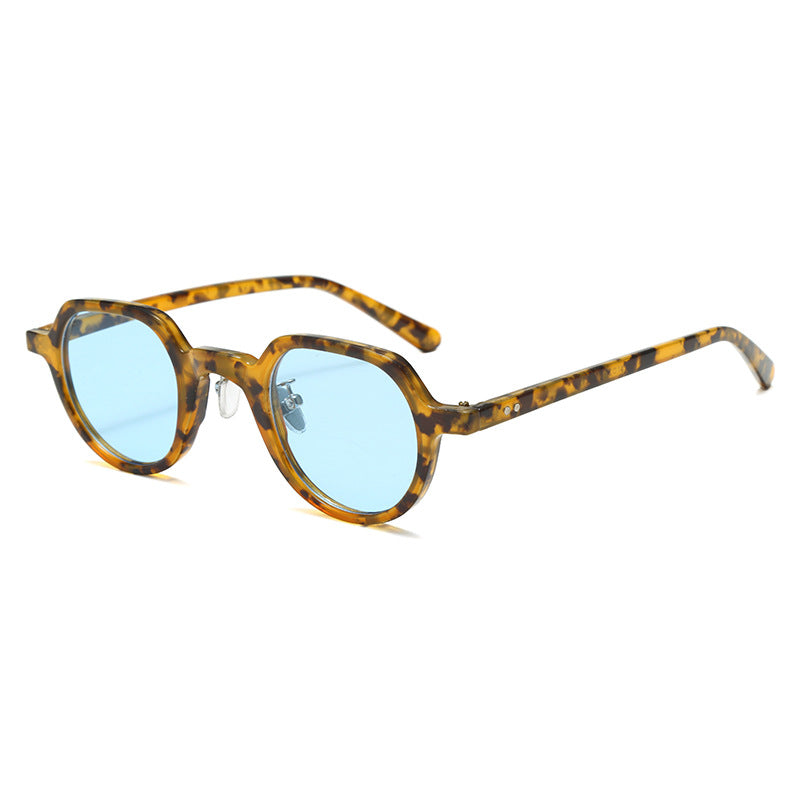 Damen runde Sonnenbrille mit modernem Kunststoffrahmen und UV-Schutz Karnz