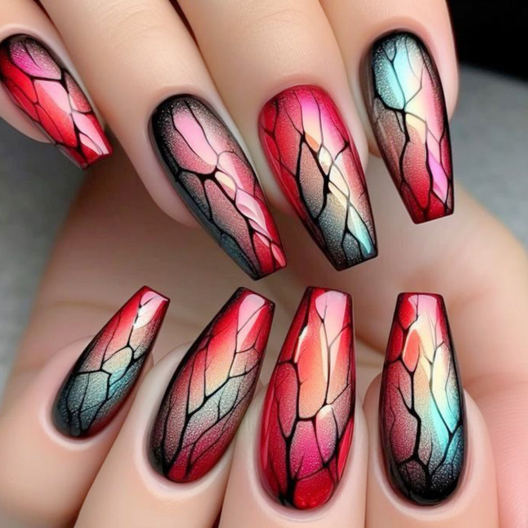 Künstlerische Crackle Nagelkunst Erweiterungen Karnz