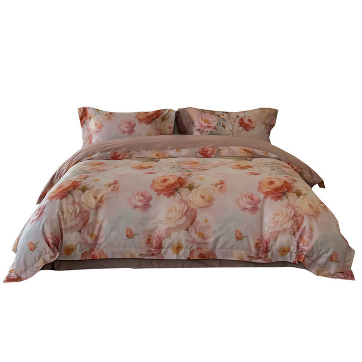 Floral Luxury Cotton Sateen Bettbezug Set