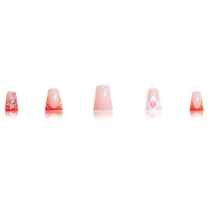 Floral Accent Press-On Nail Set Karnz