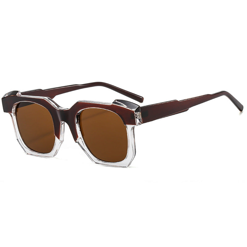 Damen modische Sonnenbrille im eckigen Design mit kontrastierenden Rahmen Karnz