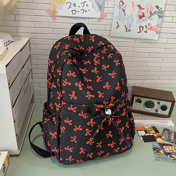 Süße Rucksack mit Schleifenmuster