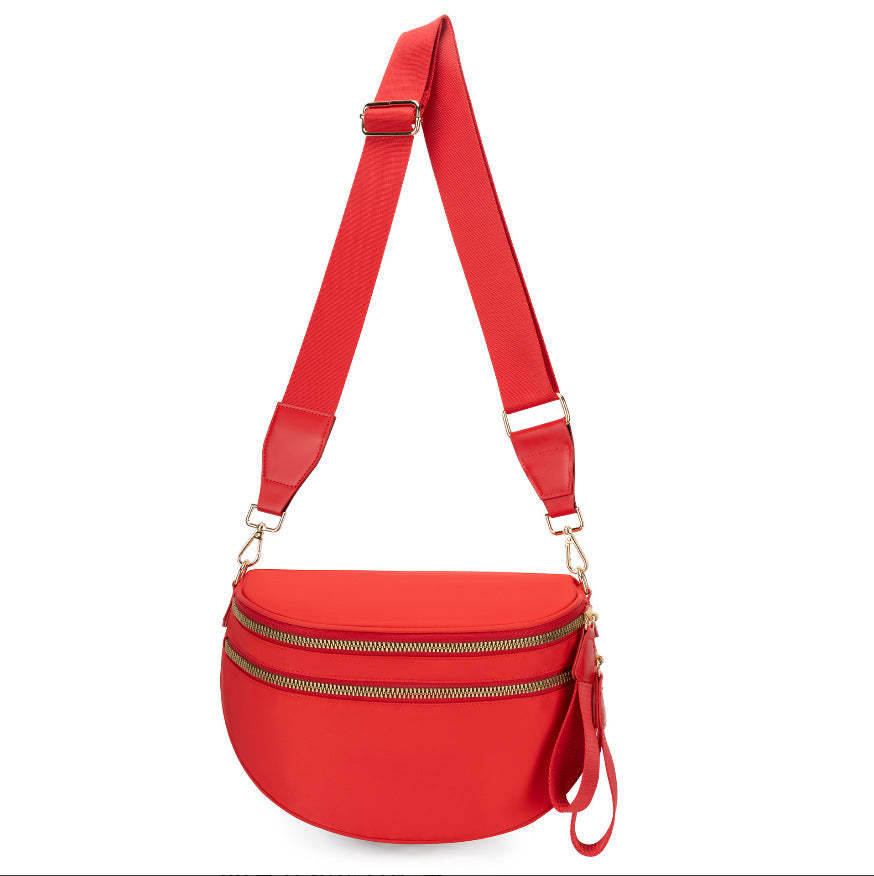 Damen modische Crossbody-Tasche mit zwei Fächern Karnz