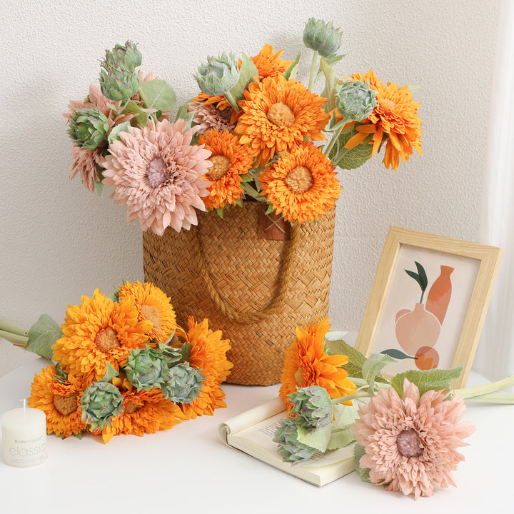 Künstlicher Blumenstrauß mit detailverliebten Blüten und Blättern Karnz
