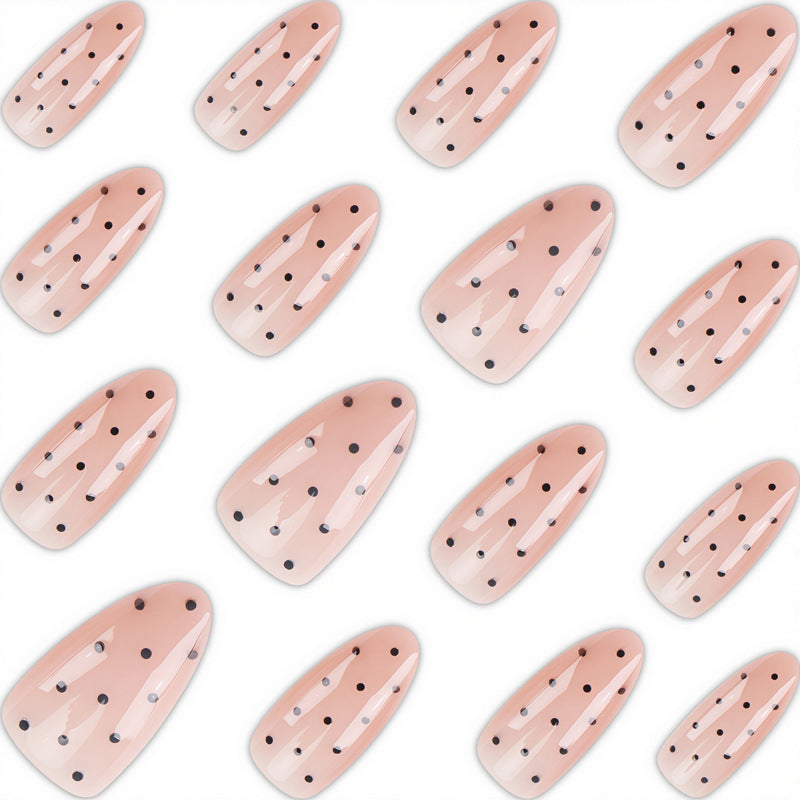 Elegantes Press-On-Nagelset mit stilvollem Punktdesign Karnz