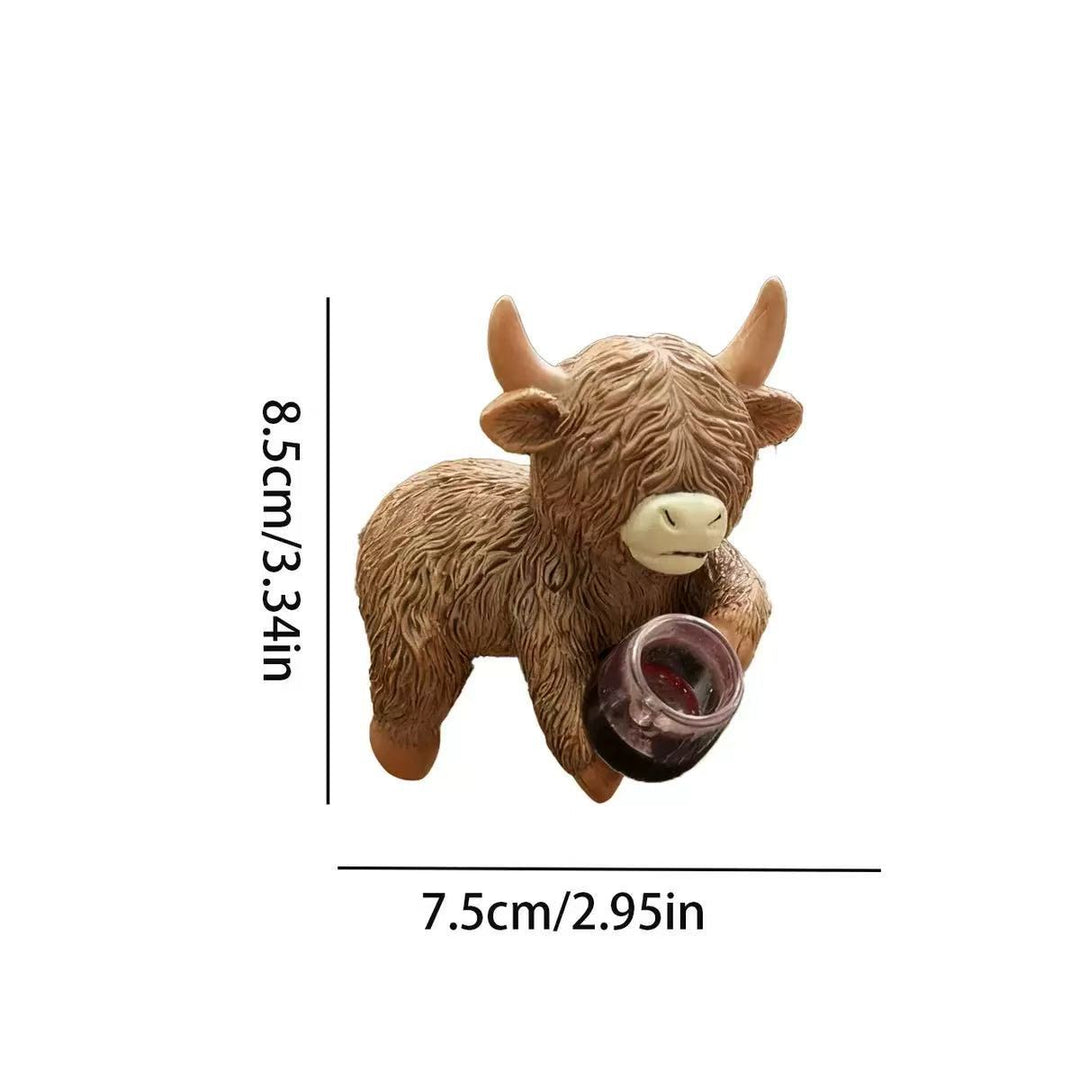 Dekorative Highland-Rind Figur Karnz