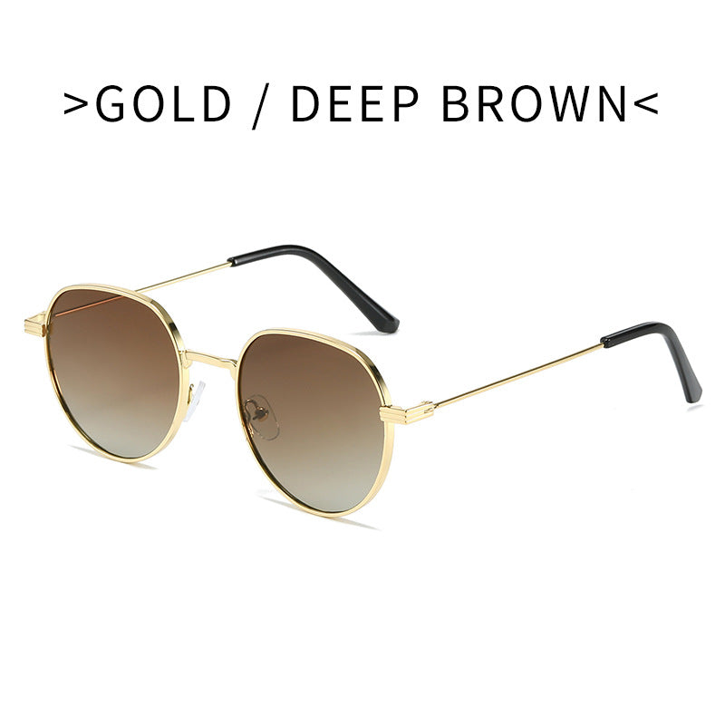 Damen Stilvolle runde Designermode Sonnenbrille Karnz