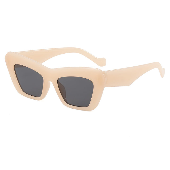 Damen modische Oversized-Sonnenbrille mit kantigem Rahmen Karnz