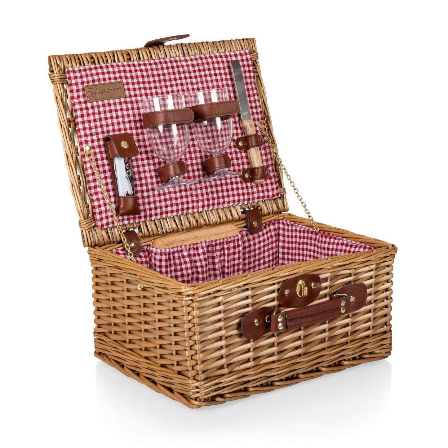 Damen Picknickkorb mit integriertem Geschirrset und rustikalem Design Karnz