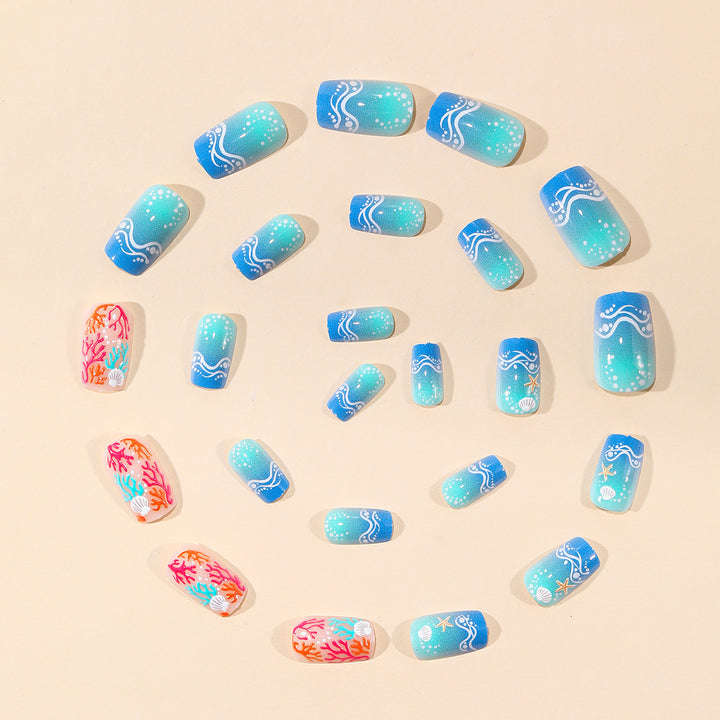 Oceanic Coral Nagelkunst Design Karnz