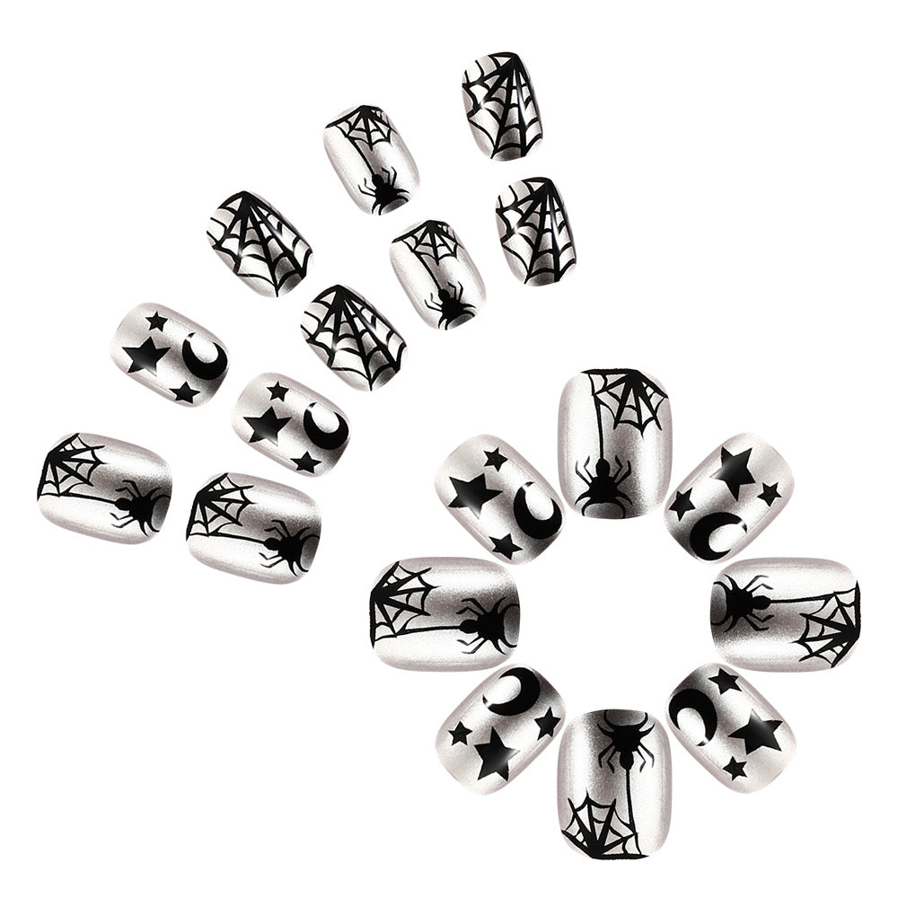 Spiderweb-Themen Press-On Nagelkunst Set Karnz