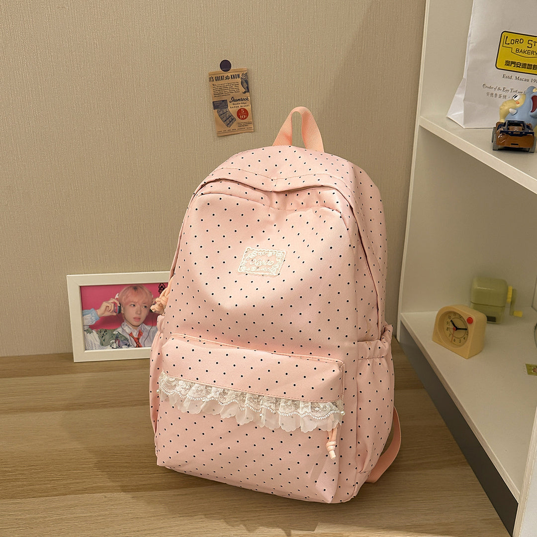 Niedlicher Polka Dot Freizeit-Rucksack Karnz