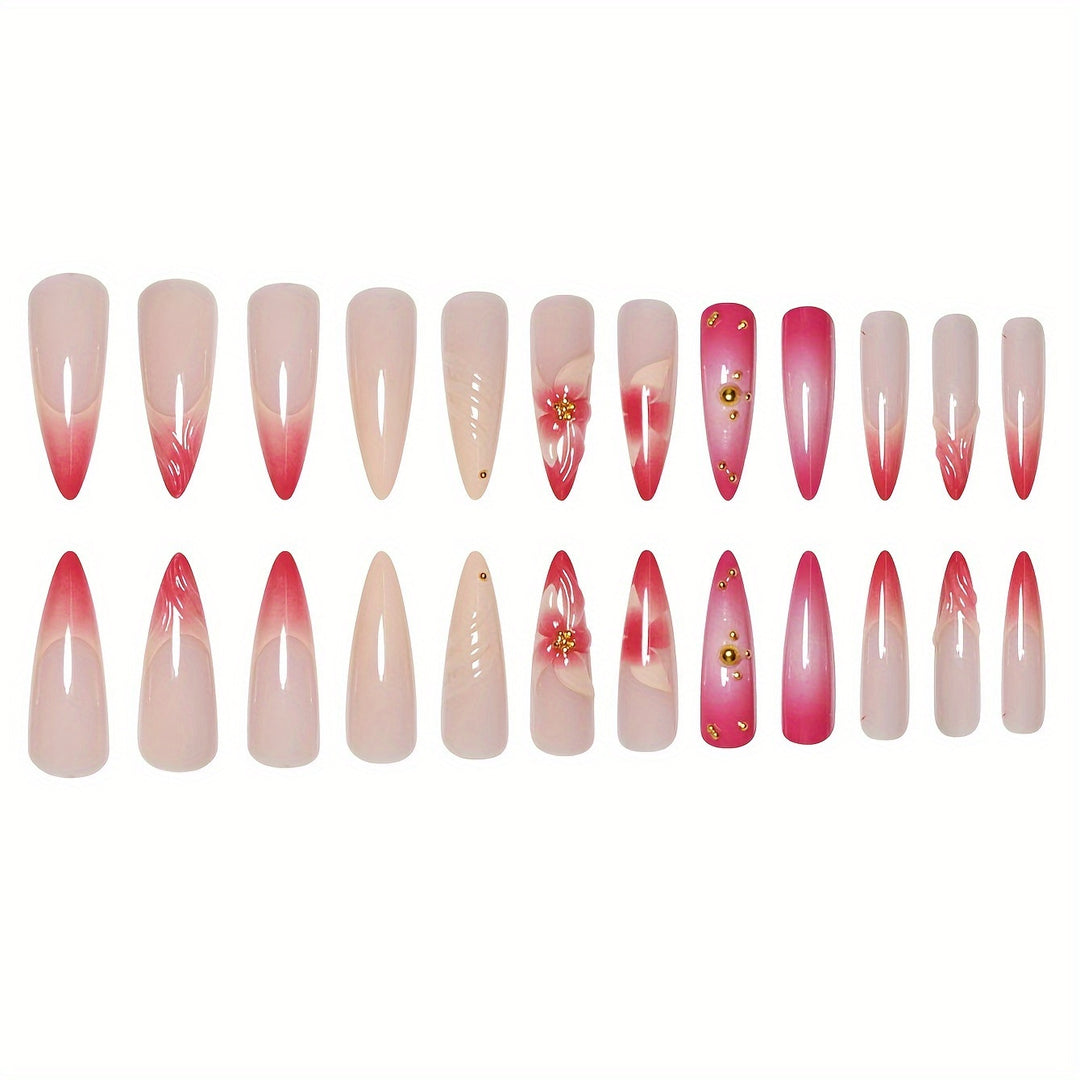 Dekorativer Press-On Nagelset Karnz